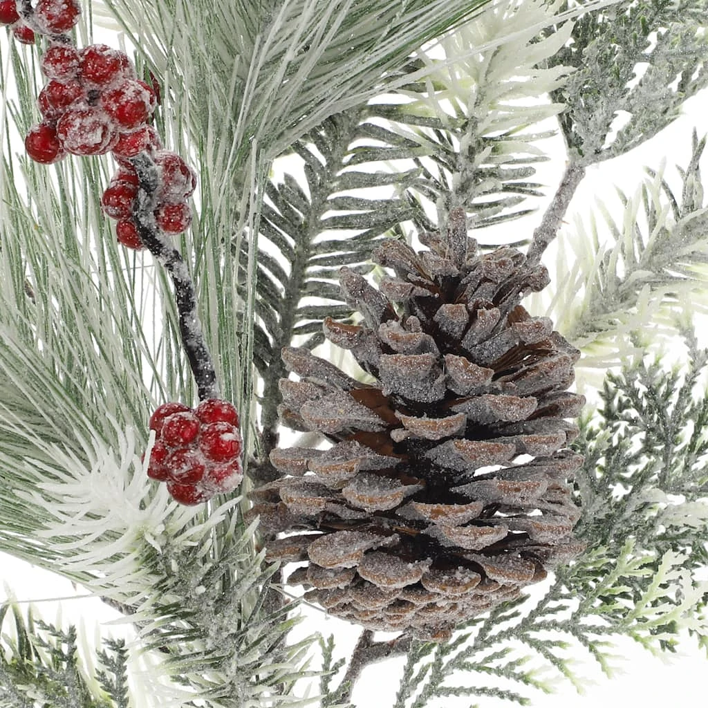 Brand new ⭐ Snowy Pine Leaf, Berry & Pinecone Stem by Ashland® 🤩 4 Brand new ⭐ Snowy Pine Leaf, Berry & Pinecone Stem by Ashland® 🤩 - Image 2
