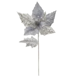 Budget ✨ Silver Jewel Poinsettia Stem by Ashland® ⌛ 6 Budget ✨ Silver Jewel Poinsettia Stem by Ashland® ⌛ -Outlet Yuletide Joy Store 10701318 2