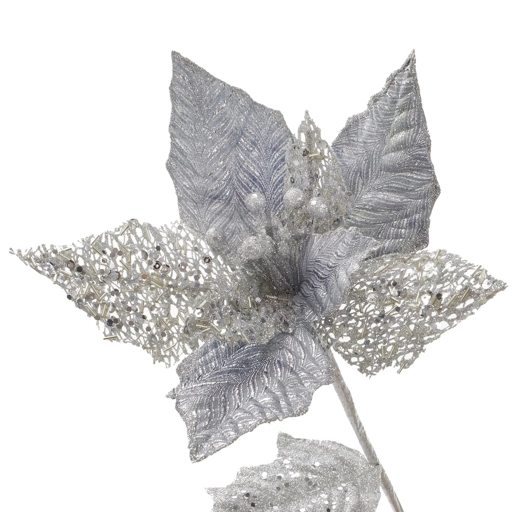 Budget ✨ Silver Jewel Poinsettia Stem by Ashland® ⌛ 5 Budget ✨ Silver Jewel Poinsettia Stem by Ashland® ⌛ - Image 3