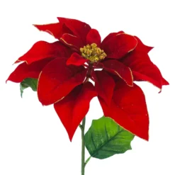 Buy ✨ Red & Gold Poinsettia Stem by Ashland® 🎁 -Outlet Yuletide Joy Store 10701335 2