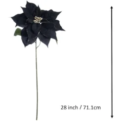 Budget ✔️ Black Poinsettia Stem by Ashland® ✨ -Outlet Yuletide Joy Store 10701336 3