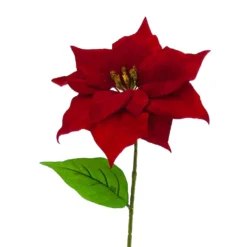 Brand new 😀 Red Poinsettia Stem by Ashland® ⌛ -Outlet Yuletide Joy Store 10701337 2