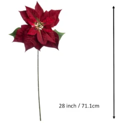 Cheap ✔️ Dark Red Poinsettia Stem by Ashland® 🤩 -Outlet Yuletide Joy Store 10701338 3