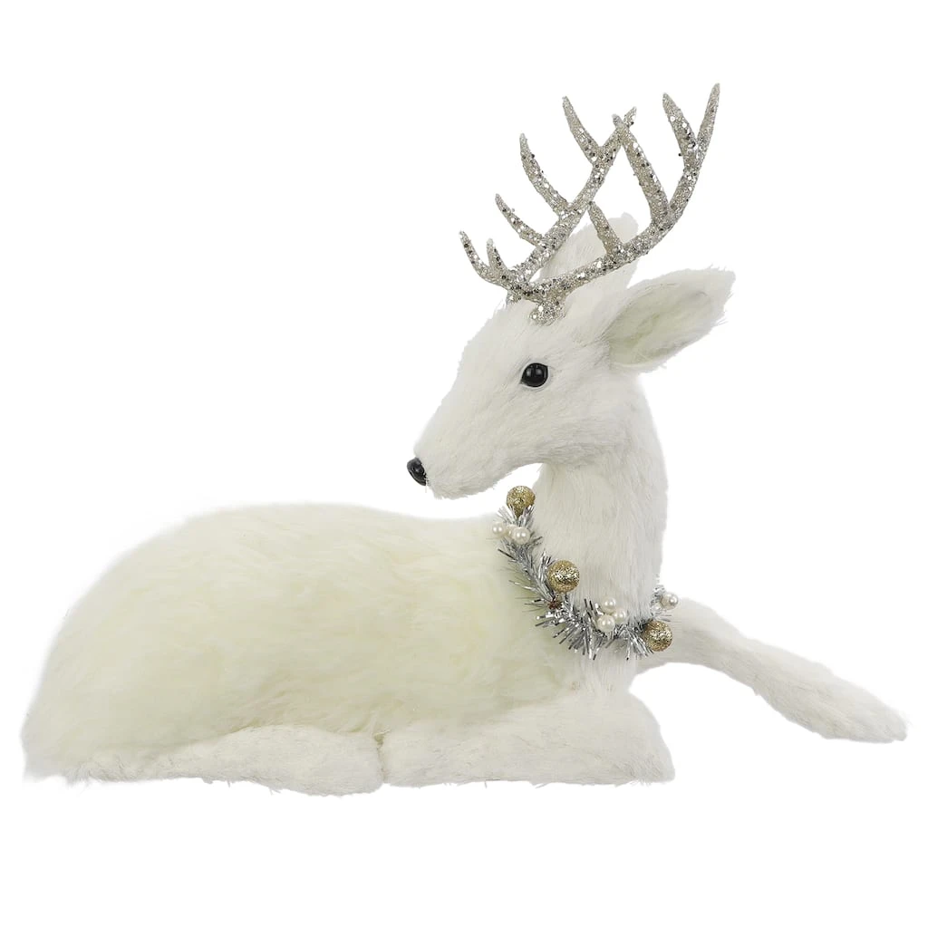 Flash Sale ⌛ 16" White Sitting Deer with Tinsel Wreath Tabletop Figure by Ashland® ⌛ 3 Flash Sale ⌛ 16" White Sitting Deer with Tinsel Wreath Tabletop Figure by Ashland® ⌛