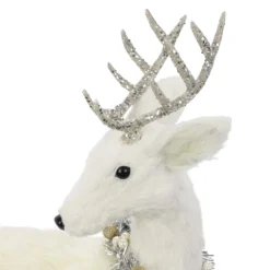Flash Sale ⌛ 16" White Sitting Deer with Tinsel Wreath Tabletop Figure by Ashland® ⌛ 7 Flash Sale ⌛ 16" White Sitting Deer with Tinsel Wreath Tabletop Figure by Ashland® ⌛ -Outlet Yuletide Joy Store 10701491 3