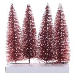 Wholesale ✔️ 8" Red Bottle Brush Trees, 4ct. by Ashland® 🔥