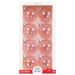 Brand new ❤️ Assorted 8ct. 2.5" Light Pink Glass Ball Ornaments by Ashland® 🎉 12 Brand new ❤️ Assorted 8ct. 2.5" Light Pink Glass Ball Ornaments by Ashland® 🎉 -Outlet Yuletide Joy Store 10701624 5
