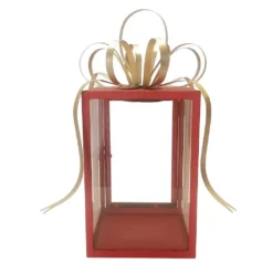 Coupon 🥰 13.5" Red & Gold Gift Box Lantern by Ashland® 🎁 -Outlet Yuletide Joy Store 10701725 3