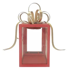 Best Pirce 🧨 11" Red & Gold Gift Box Lantern by Ashland® 🔔 -Outlet Yuletide Joy Store 10701727 3