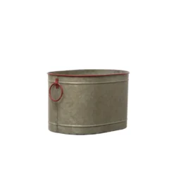 Discount 😉 12" Oval Merry Christmas Galvanized Metal Bucket by Ashland® 💯 -Outlet Yuletide Joy Store 10701753 3