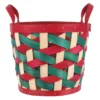 Best deal 👏 9.5" Medium Red and Green Woven Wood Chip Basket by Ashland® ❤️ -Outlet Yuletide Joy Store 10701814 1