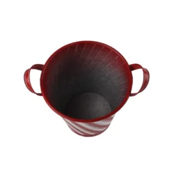 Promo 🔔 12.5" Small Red Stripe Galvanize Bucket by Ashland® ⌛ -Outlet Yuletide Joy Store 10701817 4