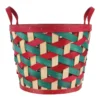 Promo 👏 11.5" Large Red and Green Woven Wood Chip Basket by Ashland® ✔️ 2 Promo 👏 11.5" Large Red and Green Woven Wood Chip Basket by Ashland® ✔️ -Outlet Yuletide Joy Store 10701818 1