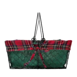 Hot Sale 🥰 13" Large Wire Basket with Green Burlap by Ashland® ✨