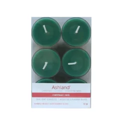 Buy 👏 Christmas Cottage Smooth Green Tealights by Ashland®, 12ct. ✨