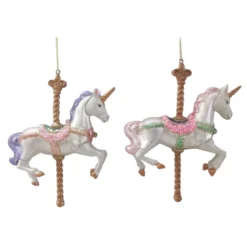 Outlet 👏 Assorted 6" Glass Carousel Ornament by Ashland® 🥰 -Outlet Yuletide Joy Store 10701851 2