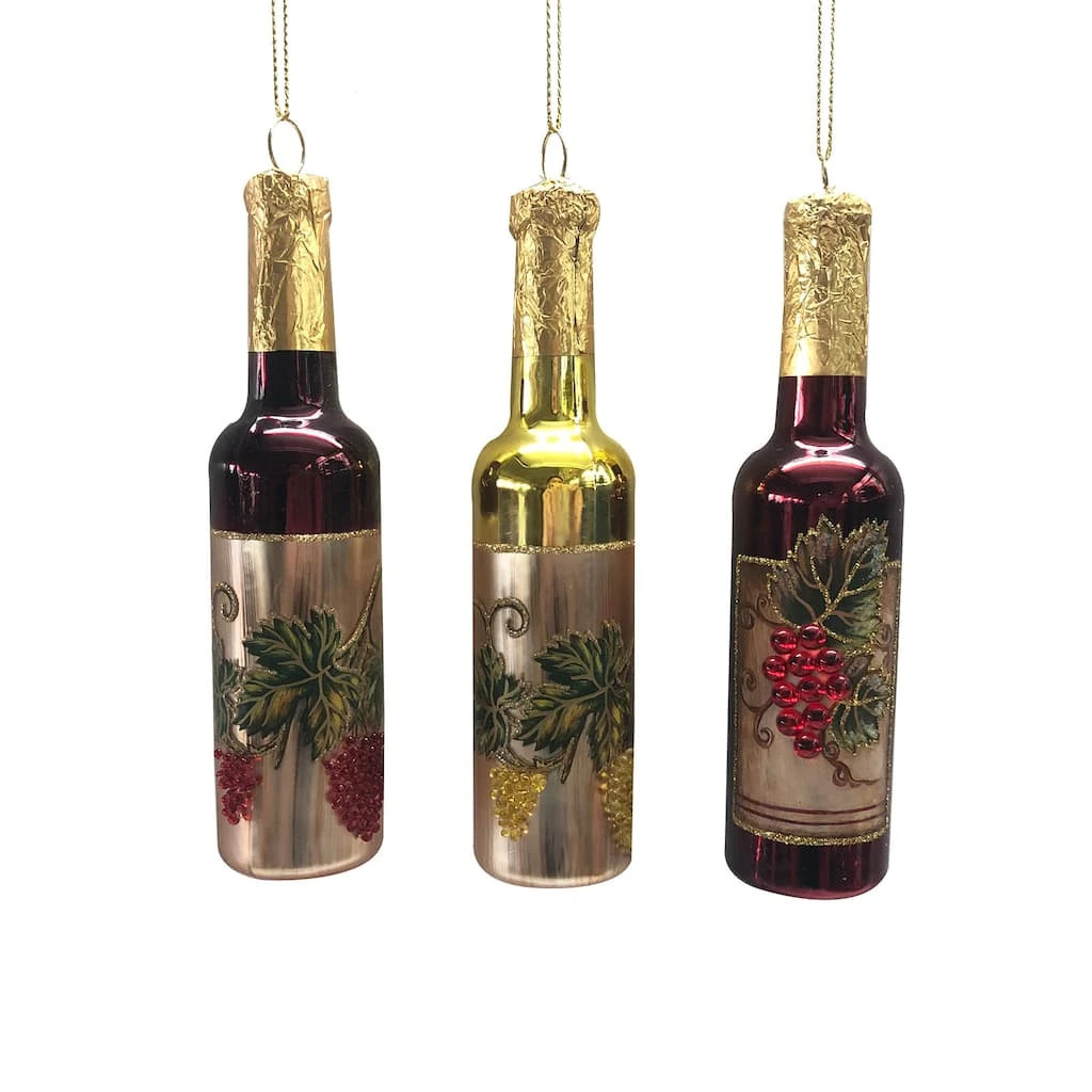 Cheap 😉 Assorted Glass Wine Bottle Ornament by Ashland® ✨ 3 Cheap 😉 Assorted Glass Wine Bottle Ornament by Ashland® ✨