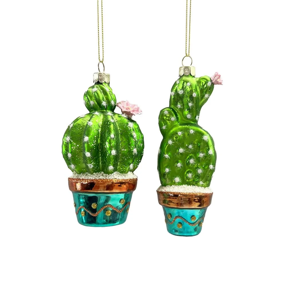 Best Pirce ✔️ Assorted Glass Cactus Ornament by Ashland® ❤️ 3 Best Pirce ✔️ Assorted Glass Cactus Ornament by Ashland® ❤️