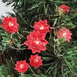 Best Pirce 🌟 18ct. Poinsettia LED Crafting Lights by Ashland® 🎁 -Outlet Yuletide Joy Store 10701965 3