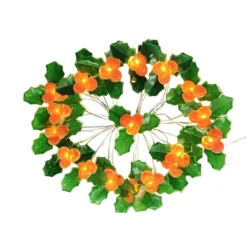 Flash Sale 👏 18ct. Holly Berries & Leaves LED Crafting Lights by Ashland® 👍 -Outlet Yuletide Joy Store 10701966 2