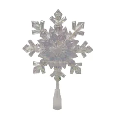 Hot Sale ✔️ 12.5" Iridescent Snowflake Lighted Tree Topper by Ashland® ✔️
