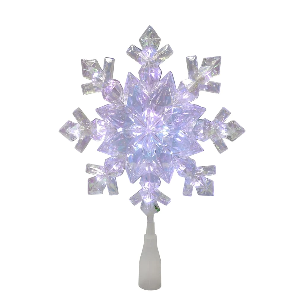 Hot Sale ✔️ 12.5" Iridescent Snowflake Lighted Tree Topper by Ashland® ✔️ 4 Hot Sale ✔️ 12.5" Iridescent Snowflake Lighted Tree Topper by Ashland® ✔️ - Image 2