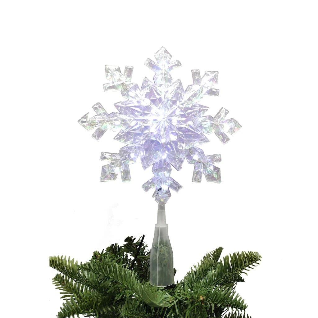 Hot Sale ✔️ 12.5" Iridescent Snowflake Lighted Tree Topper by Ashland® ✔️ 5 Hot Sale ✔️ 12.5" Iridescent Snowflake Lighted Tree Topper by Ashland® ✔️ - Image 3