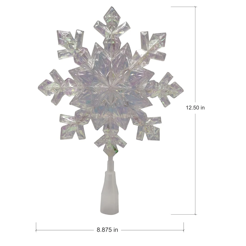 Hot Sale ✔️ 12.5" Iridescent Snowflake Lighted Tree Topper by Ashland® ✔️ 6 Hot Sale ✔️ 12.5" Iridescent Snowflake Lighted Tree Topper by Ashland® ✔️ - Image 4