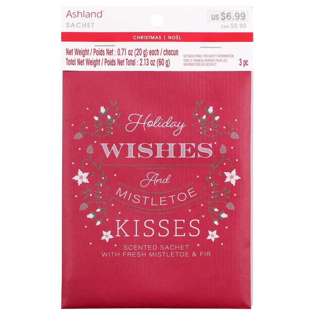 Wholesale π Fresh Mistletoe & Fir Scented Sachet by Ashland® π 3 Wholesale π Fresh Mistletoe & Fir Scented Sachet by Ashland® π