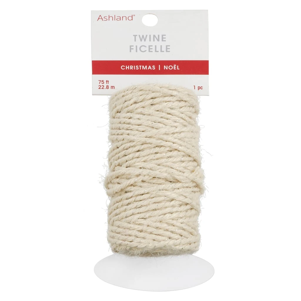 Outlet 👏 75ft. Metallic Cream Twine by Ashland® 🛒 3 Outlet 👏 75ft. Metallic Cream Twine by Ashland® 🛒