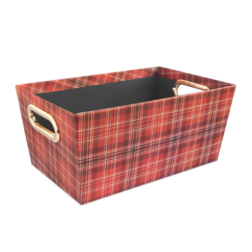 Cheapest 🤩 Small Red Plaid Christmas Gift Bin by Ashland® ✨ 3 Cheapest 🤩 Small Red Plaid Christmas Gift Bin by Ashland® ✨
