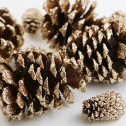 Best Sale 🥰 Brown & Gold Glitter Pinecones by Ashland® ✔️ -Outlet Yuletide Joy Store 10703689 3