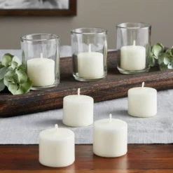 Outlet ⌛ 12 Packs: 24 ct. (288 total) Basic Elements™ Ivory Votive Candles by Ashland® 🎉 -Outlet Yuletide Joy Store MP317959 20