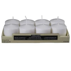 Buy 🛒 12 Packs: 8 ct. (96 total) Basic Elements™ White Pillar Candles Value Pack by Ashland® 🌟