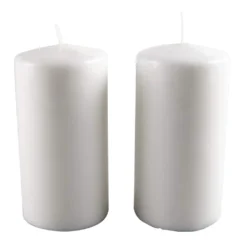 Buy ✨ 12 Packs: 2 ct. (24 total) White Pillar Candle Pair by Ashland® ⭐