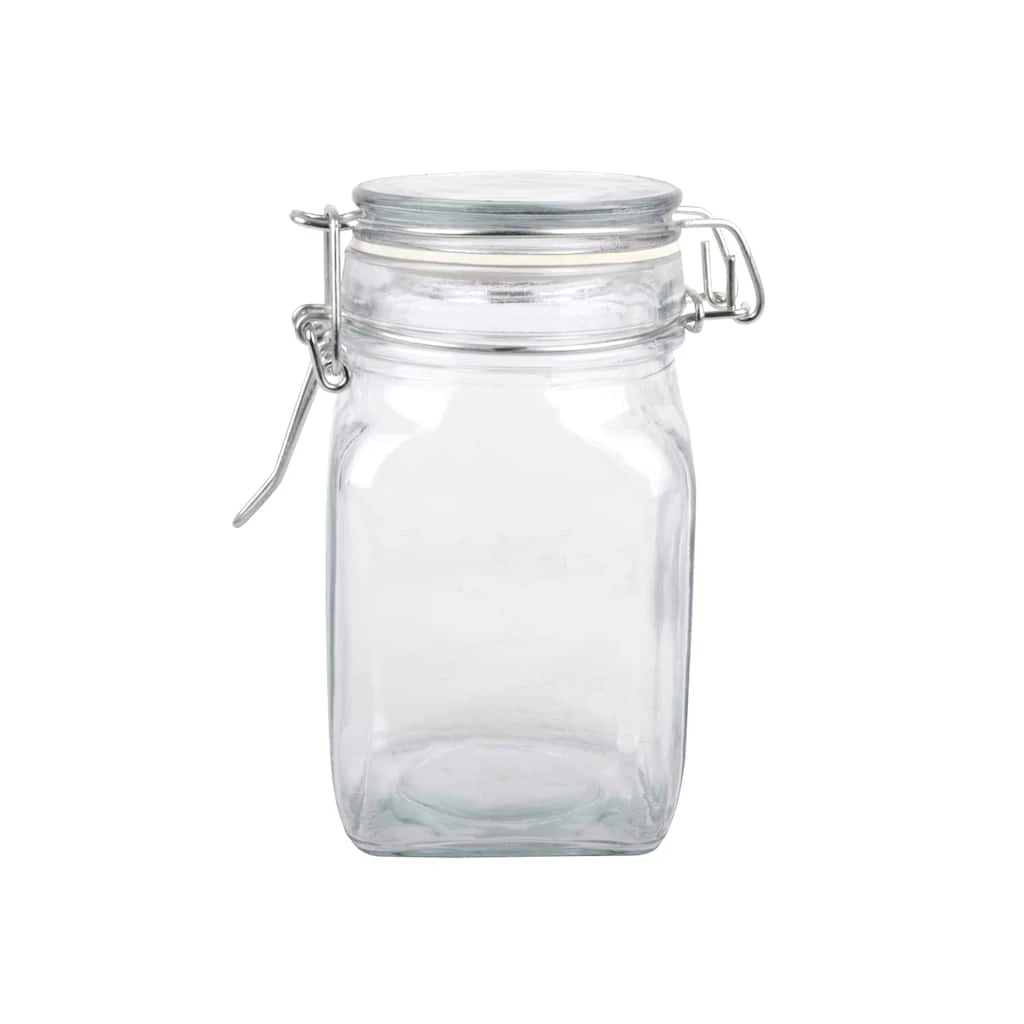 Brand new ⌛ 12 Pack: Square Glass Jar with Latch by Ashland® ⭐ 3 Brand new ⌛ 12 Pack: Square Glass Jar with Latch by Ashland® ⭐
