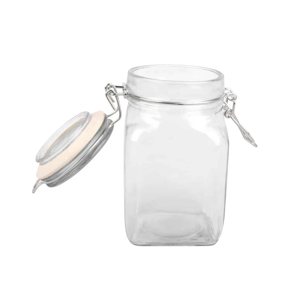 Brand new ⌛ 12 Pack: Square Glass Jar with Latch by Ashland® ⭐ 4 Brand new ⌛ 12 Pack: Square Glass Jar with Latch by Ashland® ⭐ - Image 2