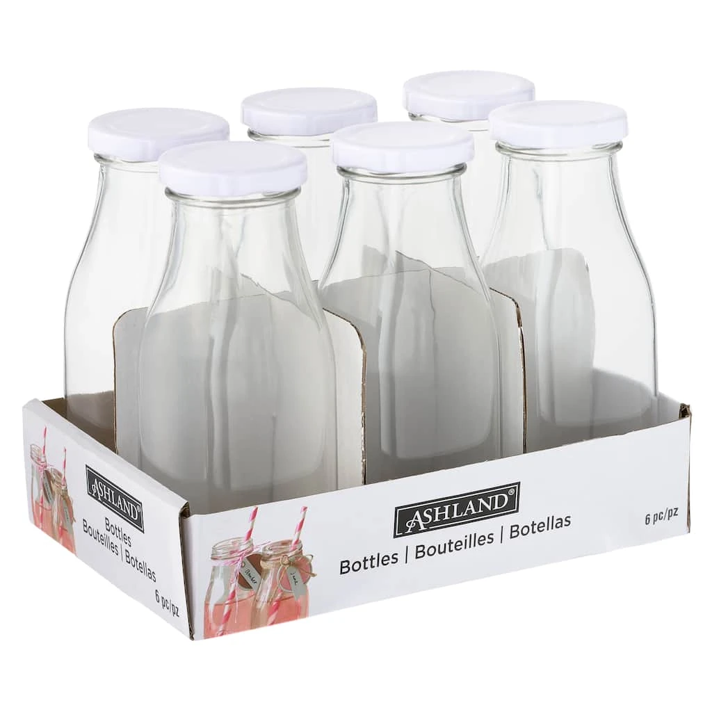 Outlet βοΈ 12 Packs: 6 ct. (72 total) 8oz. Glass Milk Bottles with Lids by Ashland® π 3 Outlet βοΈ 12 Packs: 6 ct. (72 total) 8oz. Glass Milk Bottles with Lids by Ashland® π