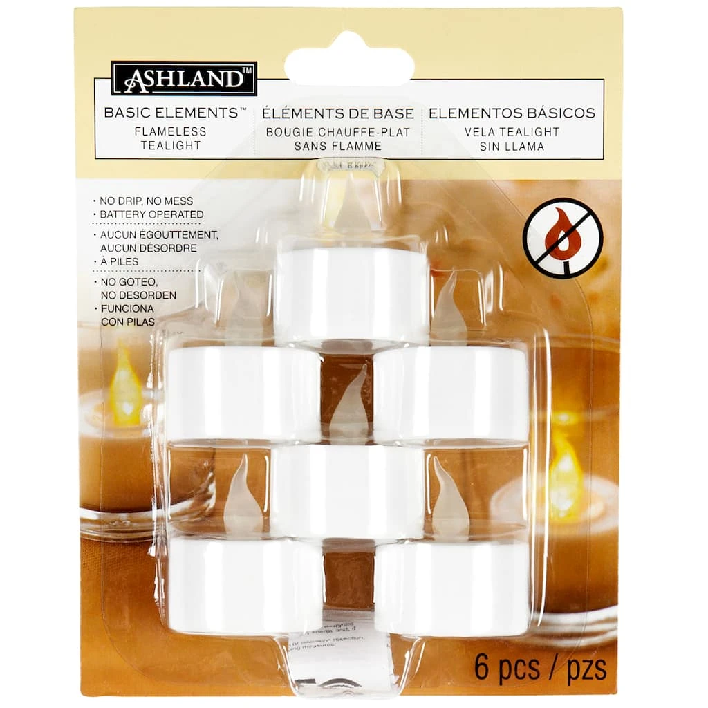 Budget 👏 24 Packs: 6 ct. (144 total) Basic Elements™ LED Tea Lights Multipack by Ashland® 🎉 3 Budget 👏 24 Packs: 6 ct. (144 total) Basic Elements™ LED Tea Lights Multipack by Ashland® 🎉