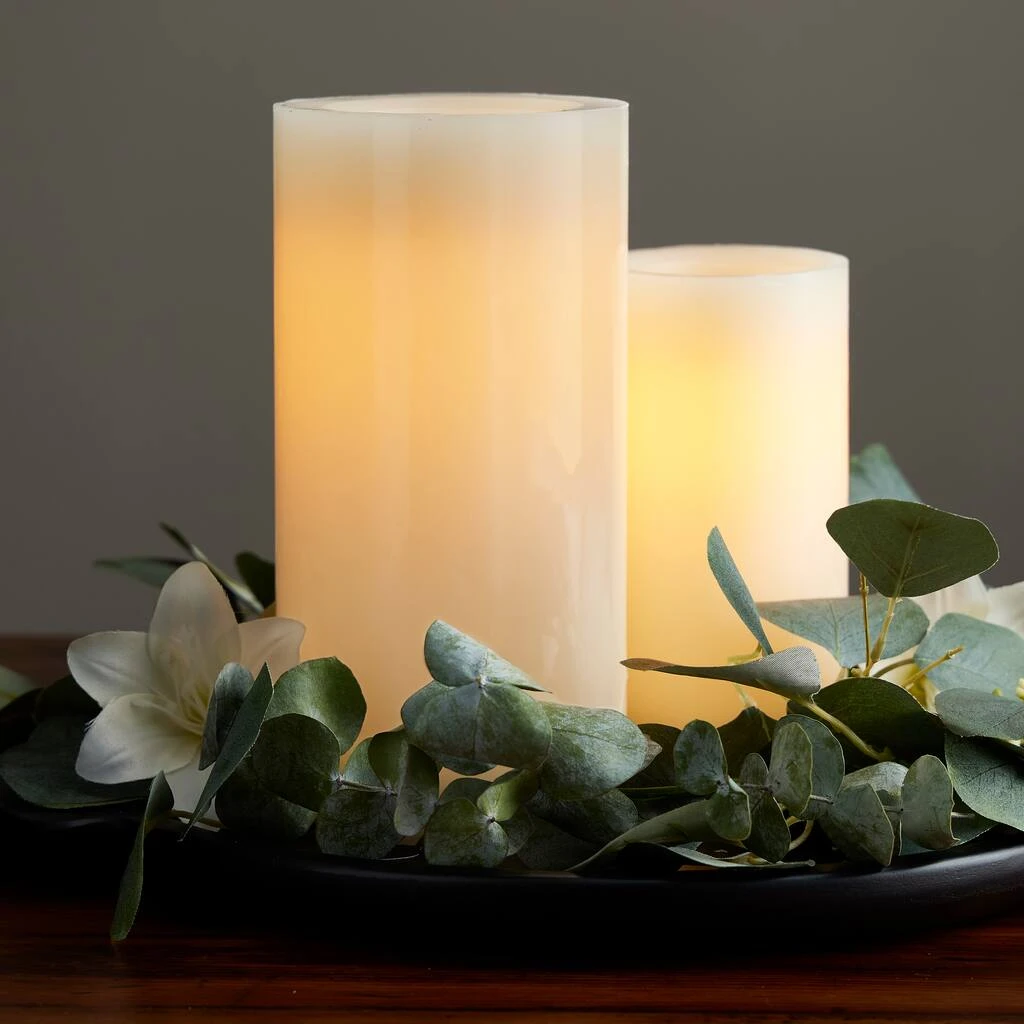 Hot Sale 😉 8 Pack: 4" x 8" Cream Real Wax Flameless LED Candle by Ashland® ✨ 4 Hot Sale 😉 8 Pack: 4" x 8" Cream Real Wax Flameless LED Candle by Ashland® ✨ - Image 2