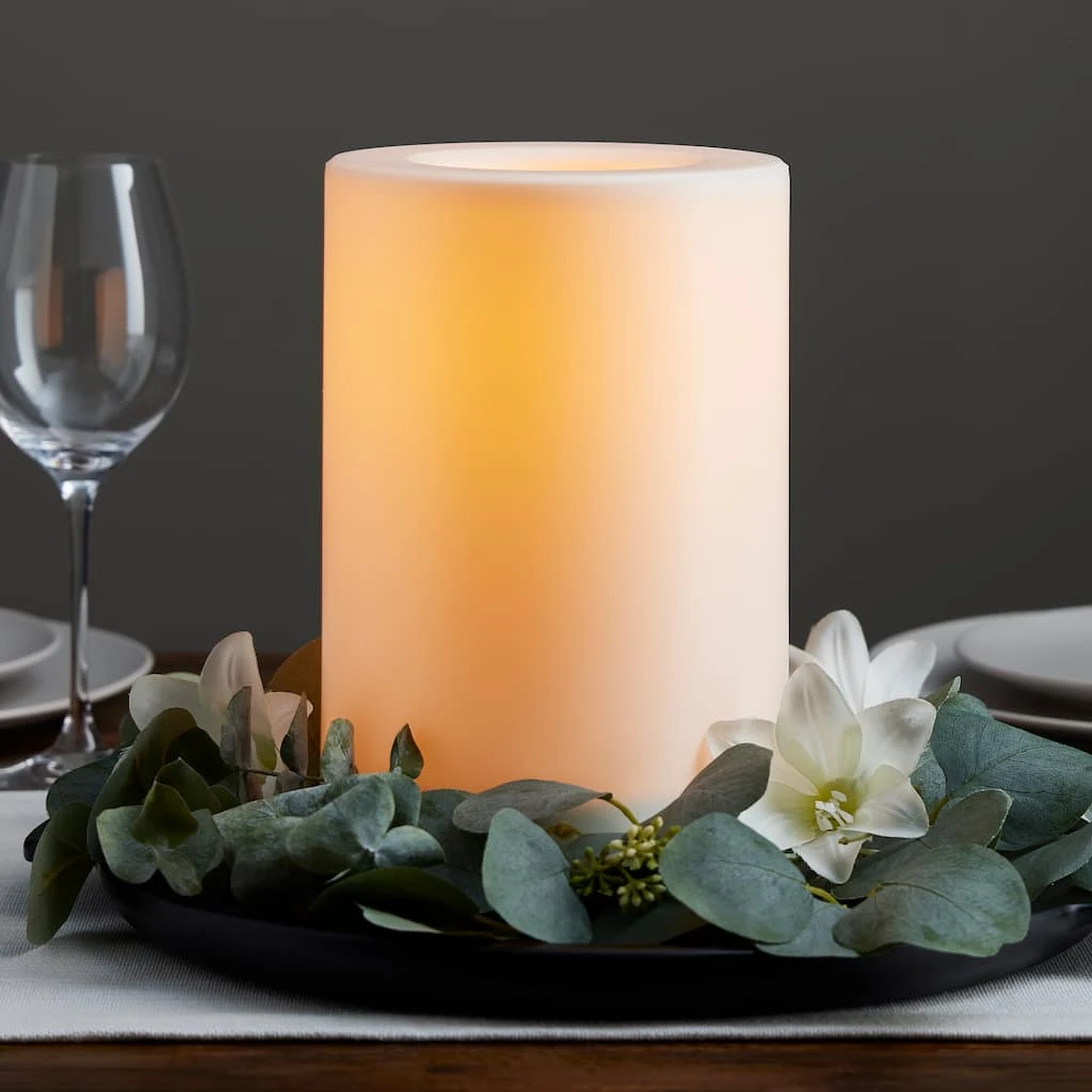 Promo 👍 8 Pack: 6" x 9" White LED Outdoor Pillar Candle by Ashland® ✨ 4 Promo 👍 8 Pack: 6" x 9" White LED Outdoor Pillar Candle by Ashland® ✨ - Image 2