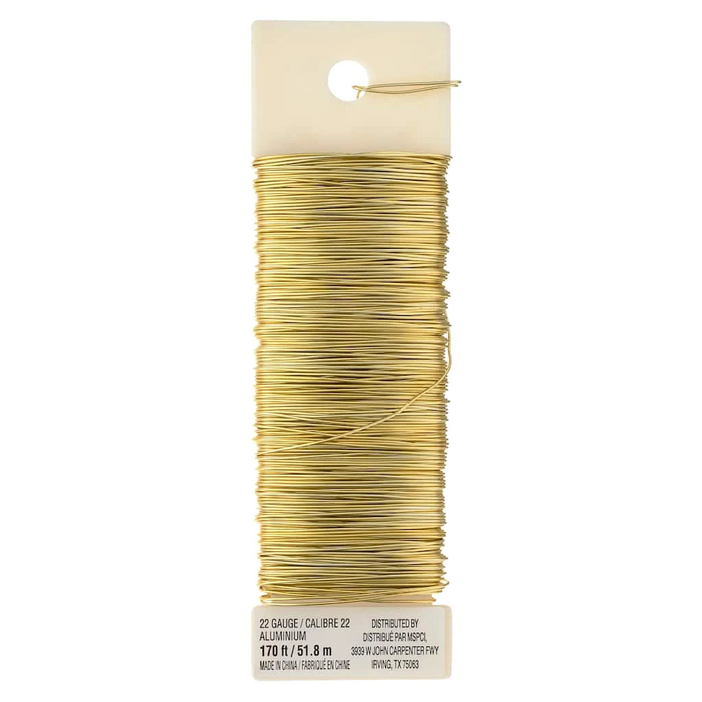 Coupon ✨ 12 Pack: 22 Gauge Gold Aluminum Florist Wire by Ashland® 😀 3 Coupon ✨ 12 Pack: 22 Gauge Gold Aluminum Florist Wire by Ashland® 😀