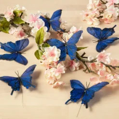 Best Pirce ⌛ 8 Packs: 6 ct. (48 total) Blue Feather Butterflies by Ashland® 🥰 -Outlet Yuletide Joy Store MP627152 22