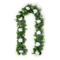 Outlet 💯 12 Pack: 6ft. White Rose Foliage Garland by Ashland® ❤️ -Outlet Yuletide Joy Store MP627257 21