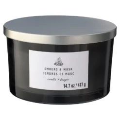 Budget 🔥 8 Pack: Embers & Musk 3-Wick Jar Candle by Ashland® ✔️