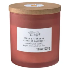 Deals 🔥 8 Pack: Cedar & Cinnamon Wooden Wick Jar Candle by Ashland® 🛒